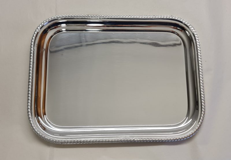 Silver Oblong Tray Gadroon