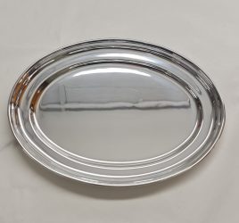 Silver Oval Meat Flat