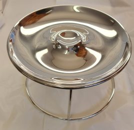 Silver Oyster Plate and Stand