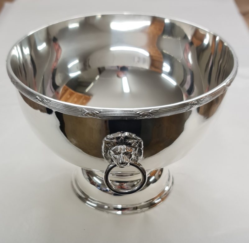 Silver Bowl Lion Handles