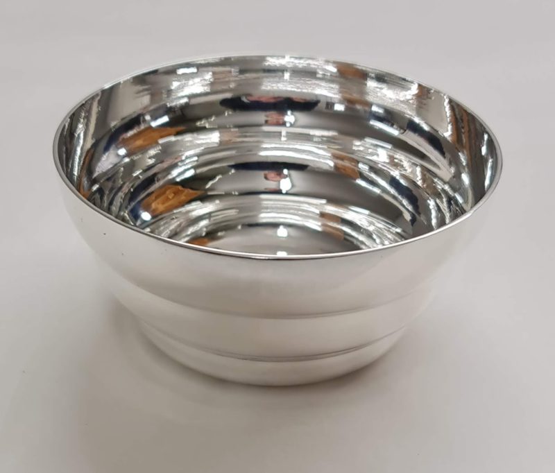 Silver Ribbed Finger Bowl