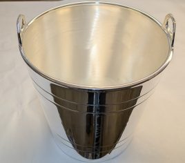 Silver Ice Bucket with Lines